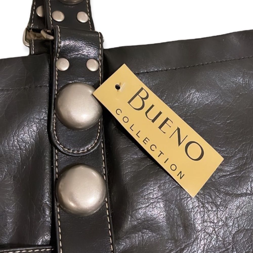 NWT Bueno Collection Black Leather Studded Purse - Picture 4 of 5